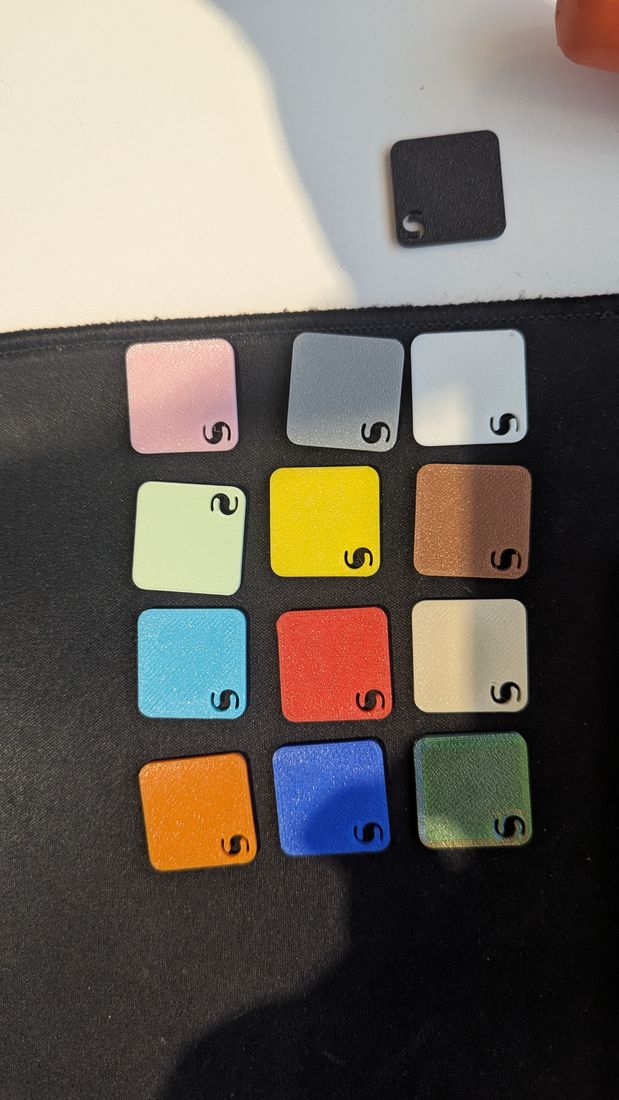 Muestrario de colores de filamento